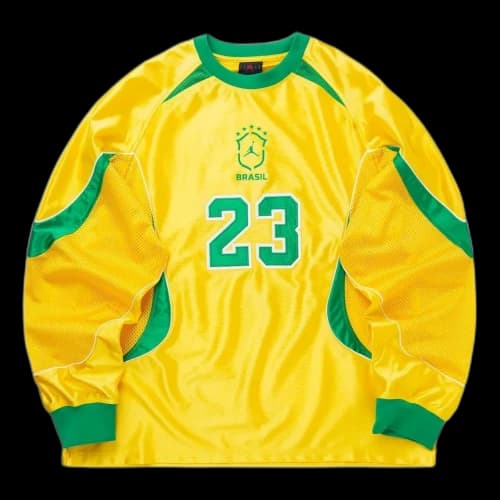 Jordan Goalie Jersey 'Varsity Maize Lucky Green'