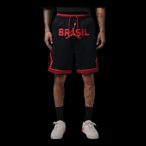 Jordan Diamond Shorts 'Black University Red'