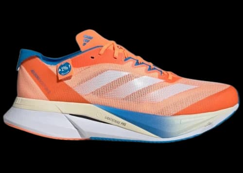 adidas Adizero Boston 12 Wide Chris Nikic Screaming Orange Cloud White Bright Blue