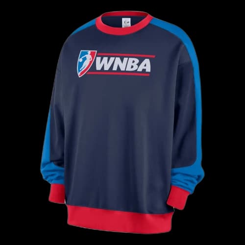 Nike WNBA 30th Fleece Crew 'Midnight Navy Action Red Light Photo Blue White'