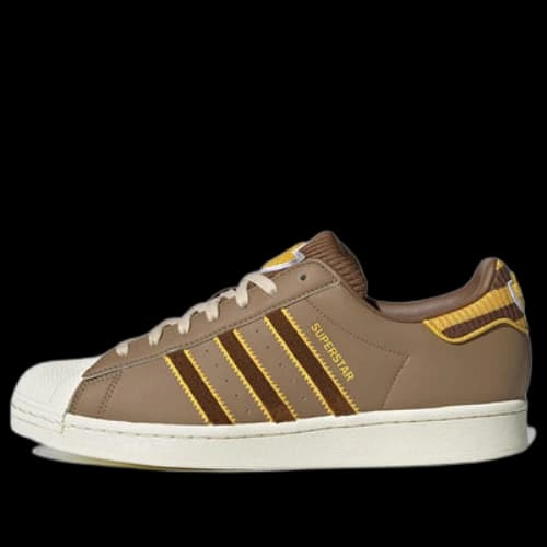 adidas Superstar Shoes 'Brown White Yellow'