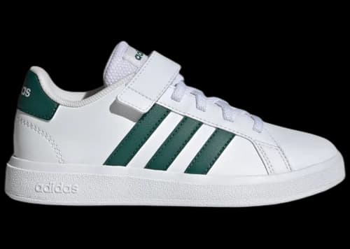 adidas Grand Court Court And Top Strap Cloud White Collegiate Green (GS)