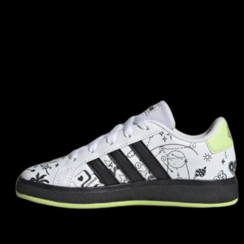 (GS) adidas Grand Court 2.0 'White Black Lime'
