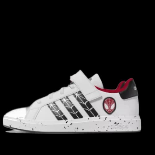 (GS) adidas x Marvel Grand Court 'Spider-Man - Black White'