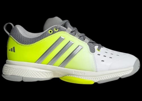adidas Court Pickleball Cloud White Silver Metallic Lucid Lemon (Women's)