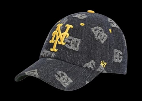 Dolce & Gabbana x ’47 New York Mets Baseball Cap In Denim Logo Denim Multicolor