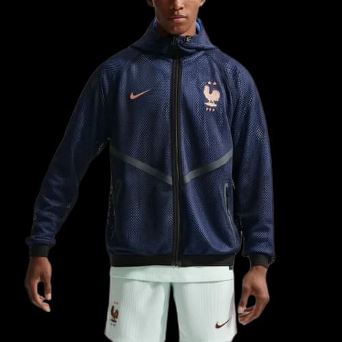 Nike FFF Dri-Fit Football Anthem Jacket 'Blackend Blue Metallic Copper'