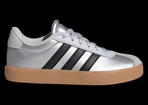 adidas VL Court 3.0 Silver Metallic Black (GS)