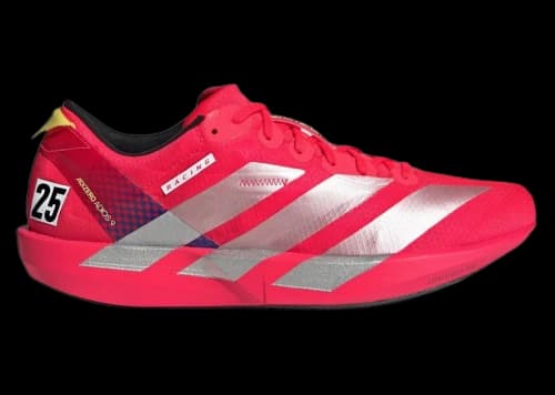 adidas Adizero Adios 9 Lucid Red Silver Metallic Pure Sulfur (Women's)