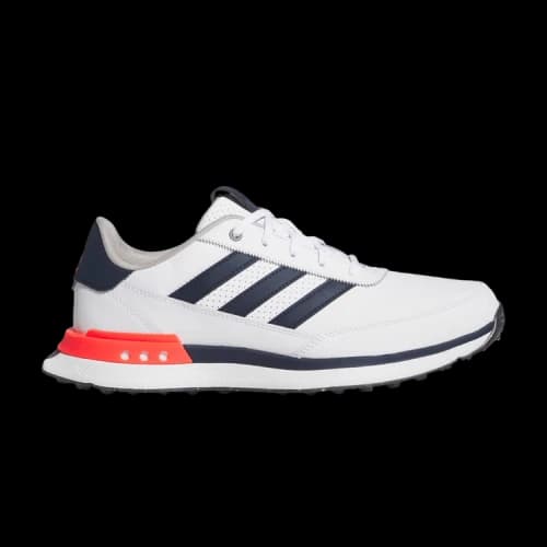 adidas S2G 24 Leather Spikeless Golf Cloud White Collegiate Navy Lucid Red