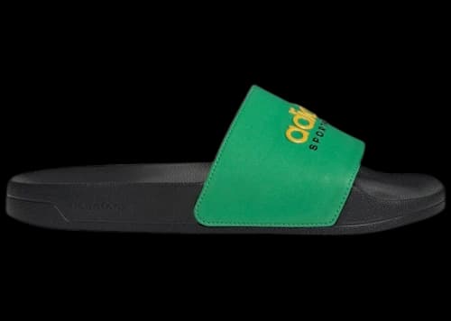 adidas Adilette Shower Slides Vivid Green Bold Gold Core Black