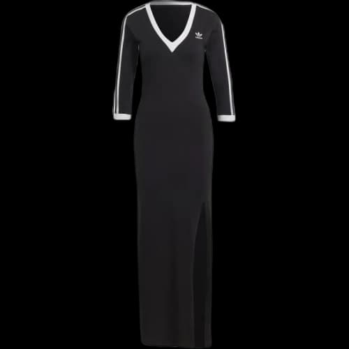 adidas Adicolor Classics 3-Stripes Maxi Dress 'Black White' (Women's)