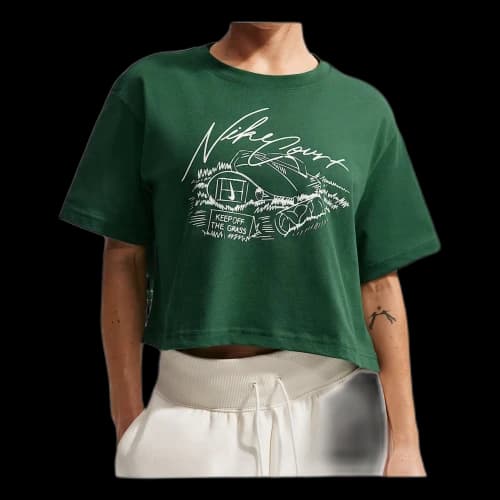 Nike Cropped T-Shirt 'Gorge Green' (Women's)