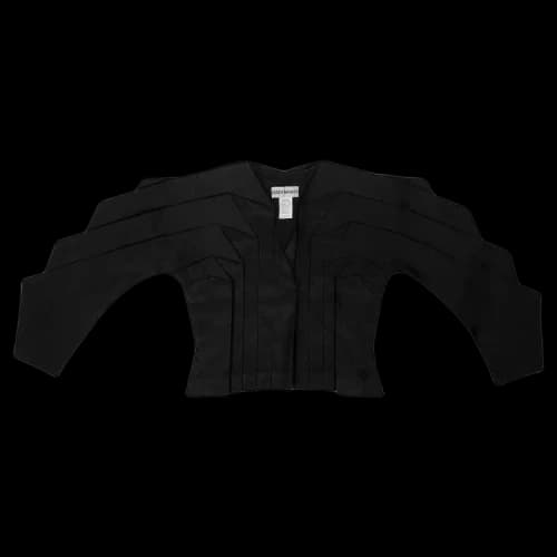 Vintage Issey Miyake Dinosaur Sleeve Pleated Jacket 'Black'