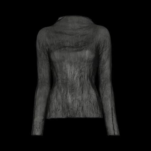 Issey Miyake Chiffon Twist Top 'Black'
