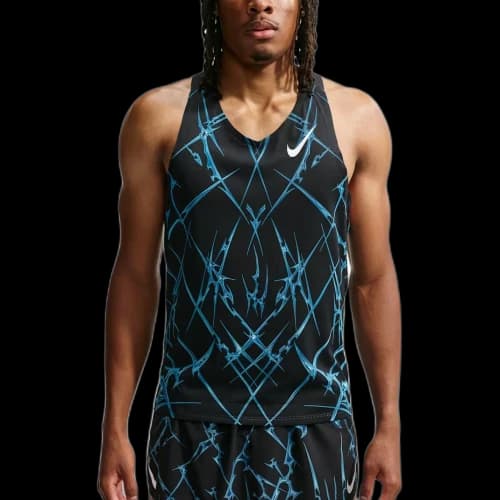 Nike AEROSWIFT Running Tank Tops Men's Black/White Moderate