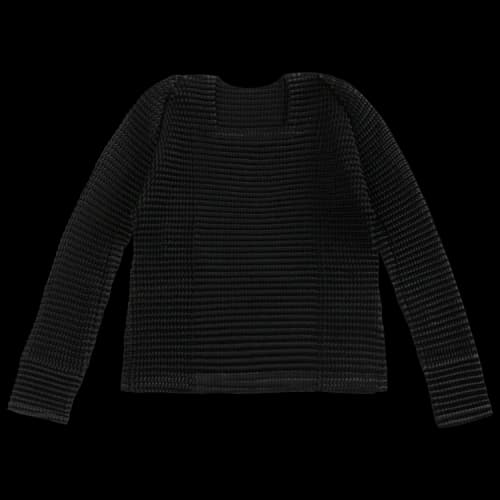 Issey Miyake Suede Like Pleats Shirt 'Black'