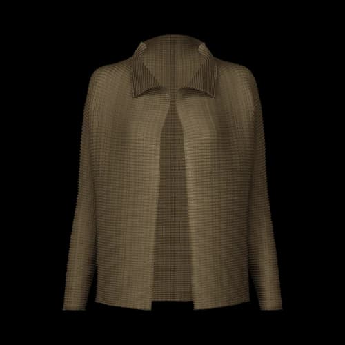 Issey Miyake Wooly Pleats Shirt 'Khaki'