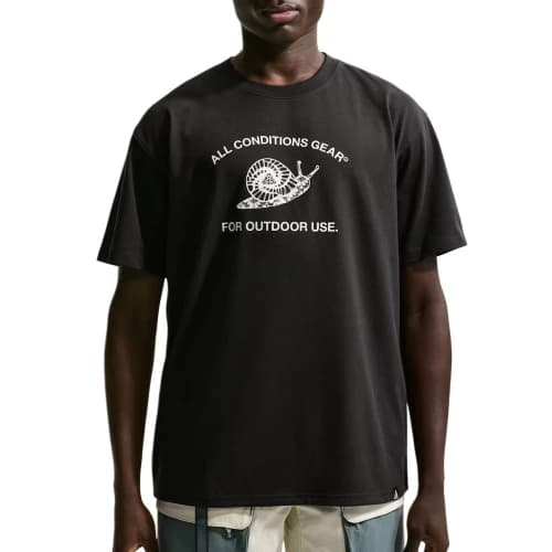 Nike ACG Quick Dry T Shirts Men's Black Crew Neck Moderate