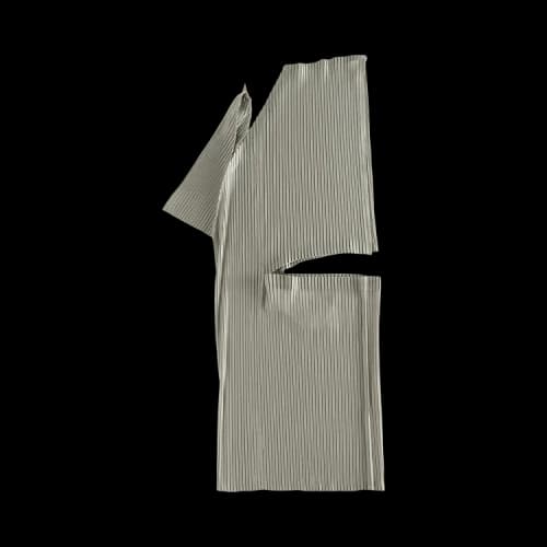 Issey Miyake Sheer Scarf Pleats Shirt 'Greige'