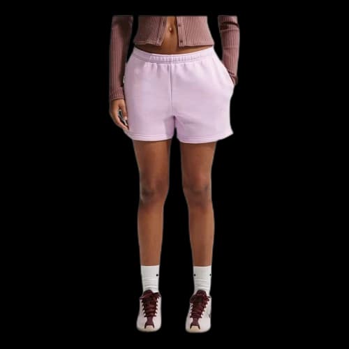 Nike Studio Fleece Medium Weight Mid-Rise Shorts 'Bleached Lilac Sail' (Women's)