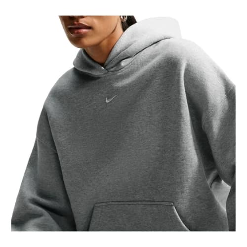 Nike Studio Fleece Medium Weight Hoodie 'Dark Grey Heather Sail' (Women's)