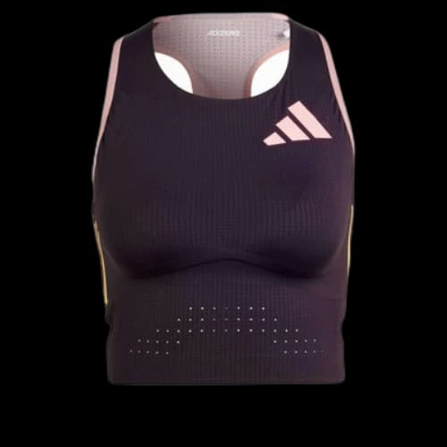 adidas Adizero Promo Running Crop Top 'Purple Pink' (Women's)