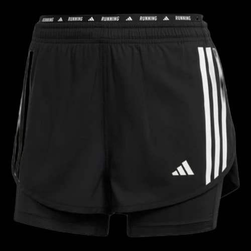 adidas Own the Run 3-Stripes 2-in-1 Shorts Asia Sizing 'Black' (Women's)