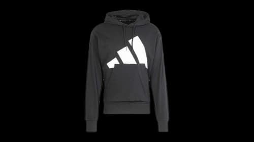 adidas Essentials Big Logo French Terry Hoodie Black/White