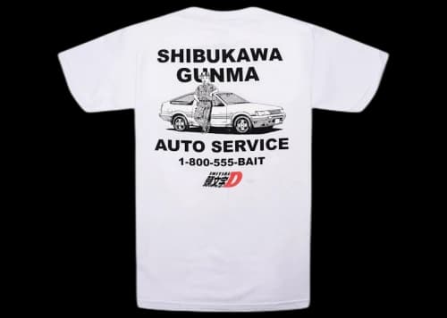 BAIT x Initial D Auto Service Tee White