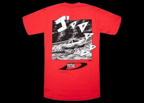 BAIT x Initial D Drift Design Tee Red