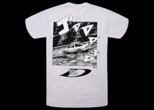 BAIT x Initial D Drift Design Tee Gray