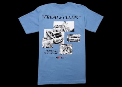 BAIT x Initial D So Fresh So Clean Tee Blue