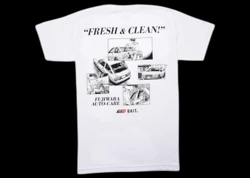BAIT x Initial D So Fresh So Clean Tee White