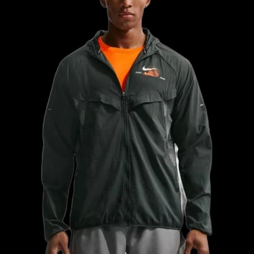Nike Running Jackets Men's Green Hooded Non Detachable Moderate Other