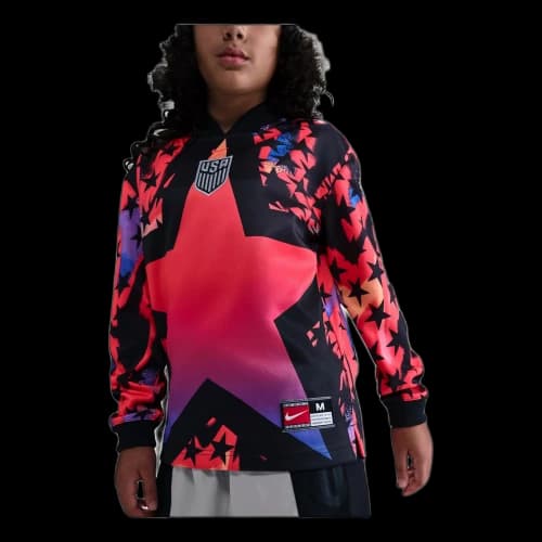 (GS) Nike USMNT Hollywood Keeper Dri-FIT Jersey 'Black Bright Crimson'