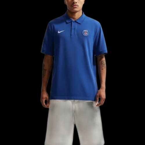 Nike Paris Saint Germain Soccer Jerseys Men's Old Royal/University Red/White Polo Collar Moderate
