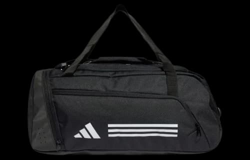 adidas Essentials 3-Stripes Duffel Bag Small 'Black White'