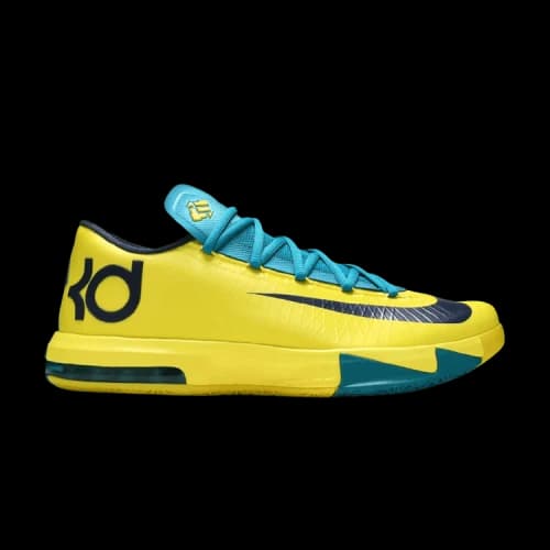 Nike KD 6 Basketball Shoes Unisex Yellow Blue