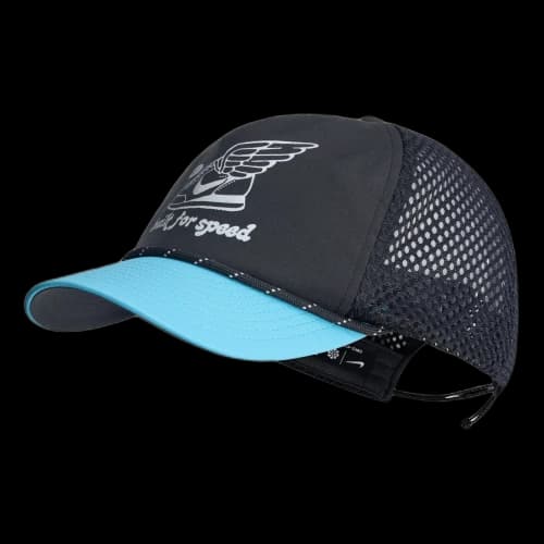 Nike Pro Dri-FIT Unstructured Graphic Cap 'Black LT Current Blue'