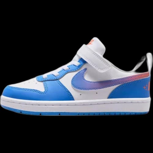 Nike Court Borough Low White Turf Orange Blue Crystal (PS)