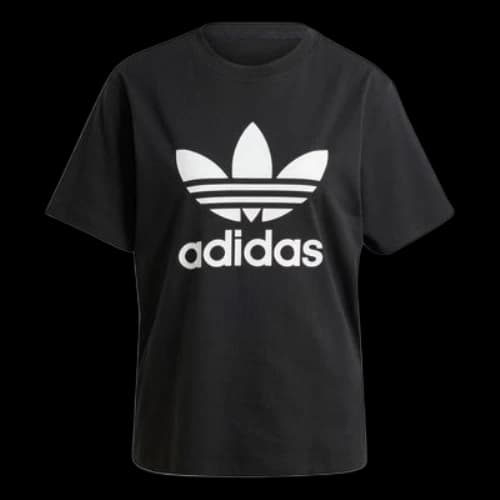 adidas Trefoil Regular T-shirt 'Black White' (Women's)