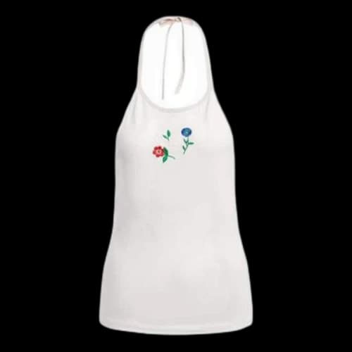 adidas Fashion Graphics Floral Halter Neck Top Asia Sizing 'White' (Women's)