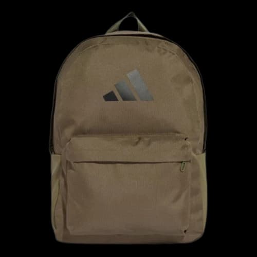 adidas Classic 3 Bar Logo Backpack 'Olive Strata Black'