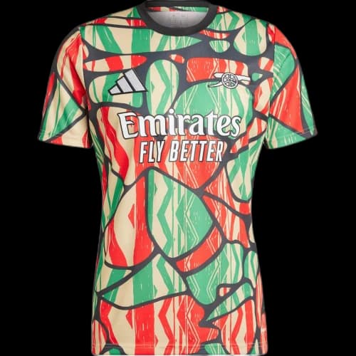 adidas Arsenal Pre-Match Football Jersey Asia Sizing 'Green Red'