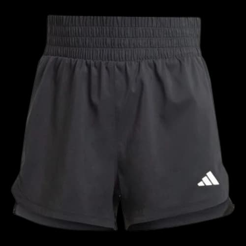 adidas Pacer Training 3-Stripes Woven High-Rise Shorts Asia Sizing 'Black White' (Women's)