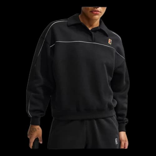 Nike Court Collection Fleece T-Shirt 'Black' (Women's)
