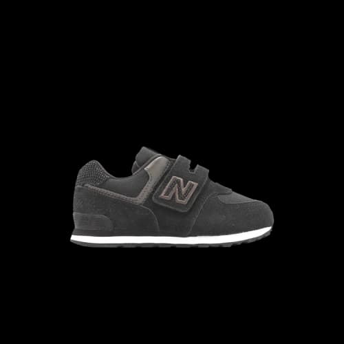 New Balance 574 Hook & Loop Toddler Wide 'Black Grey'
