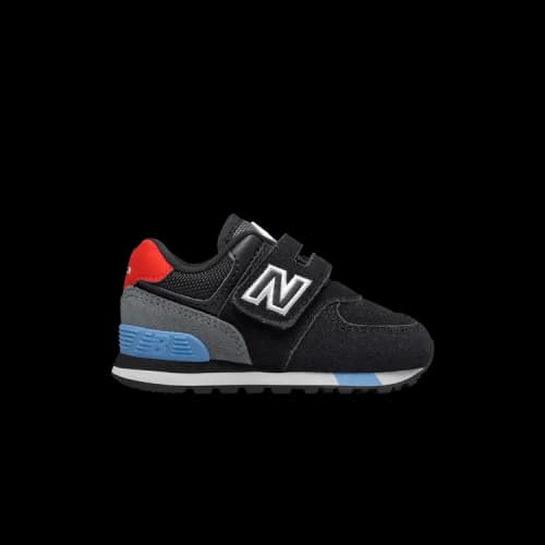New Balance 574 Toddler Wide 'Black Velocity Red'