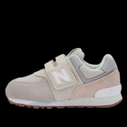 (TD) New Balance 574 Low-Top Running Shoes Grey/Pink